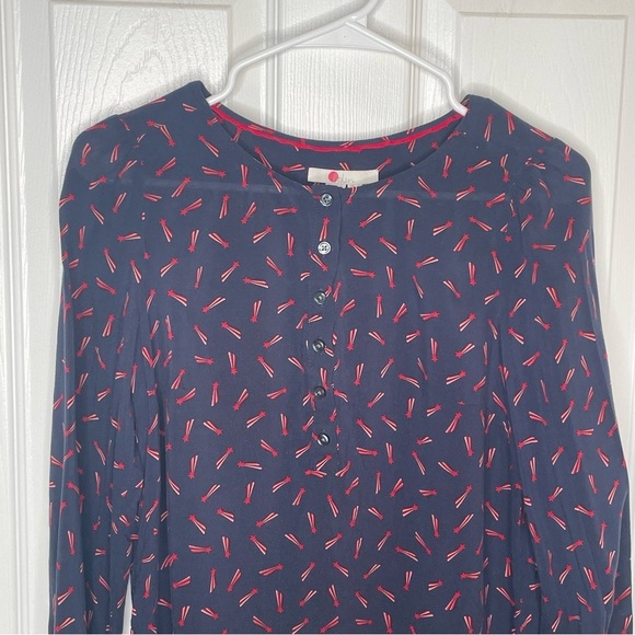 Boden Kara Navy Shooting Stars Novelty Print Top Patriotic Festive 4th of July 2 - Picture 6 of 12